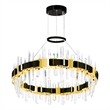 CWI Lighting Aya LED Integrated Pearl Black Metal Chandelier