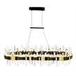 CWI Lighting Aya LED Integrated Pearl Black Metal Chandelier