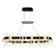 CWI Lighting Aya LED Integrated Pearl Black Metal Chandelier