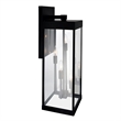 CWI Lighting Windsor 4 Light Modern Black Metal Outdoor Wall Light