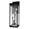 CWI Lighting Windsor 4 Light Modern Black Metal Outdoor Wall Light