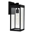 CWI Lighting Windsor 1 Light Modern Black Metal Outdoor Wall Light