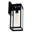 CWI Lighting Windsor 1 Light Modern Black Metal Outdoor Wall Light