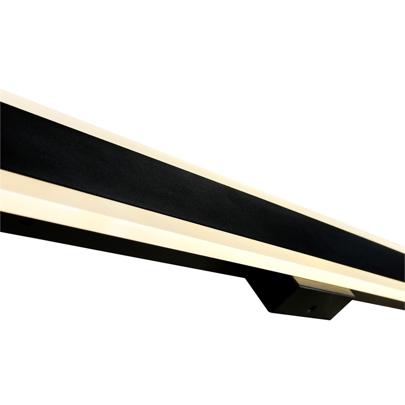 CWI Lighting Malibu LED Integrated Black Metal Outdoor Wall Light