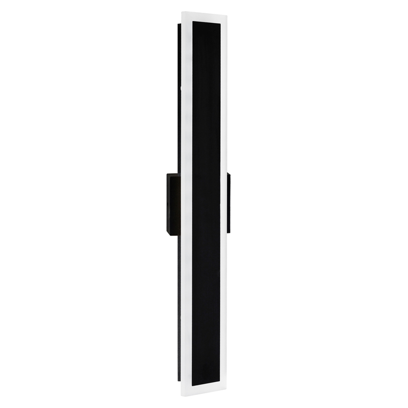 CWI Lighting Malibu LED Integrated Black Metal Outdoor Wall Light