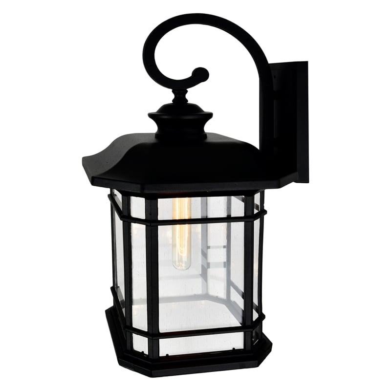 CWI Lighting Blackburn 1 Light Black Metal Outdoor Wall Light