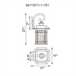 CWI Lighting Blackburn 1 Light Black Metal Outdoor Wall Light