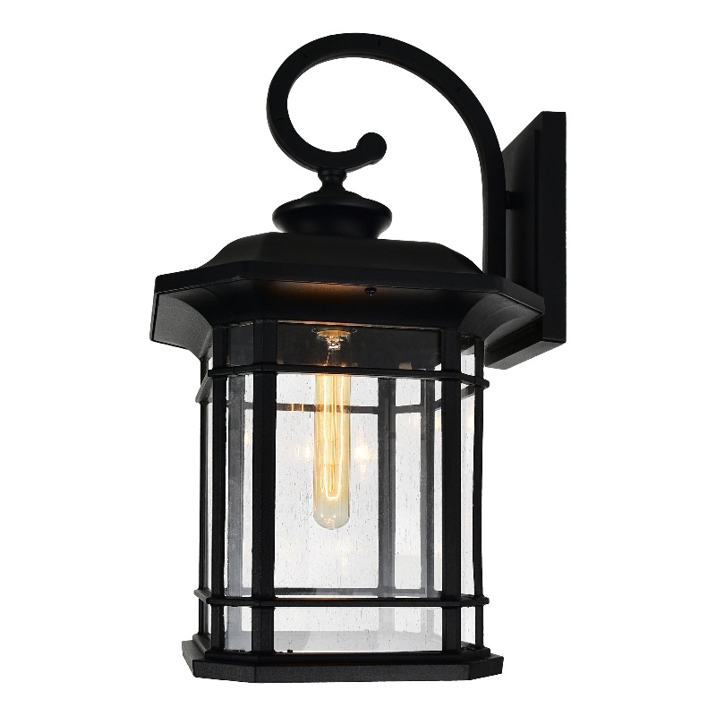 CWI Lighting Blackburn 1 Light Black Metal Outdoor Wall Light