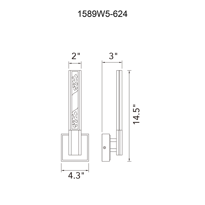 CWI Lighting Greta Integrated LED Brass Wall Light