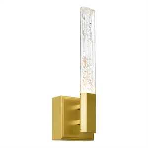 cwi lighting greta integrated led brass wall light