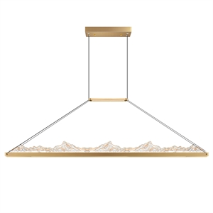 CWI Lighting Himalayas Integrated LED Brass Chandelier