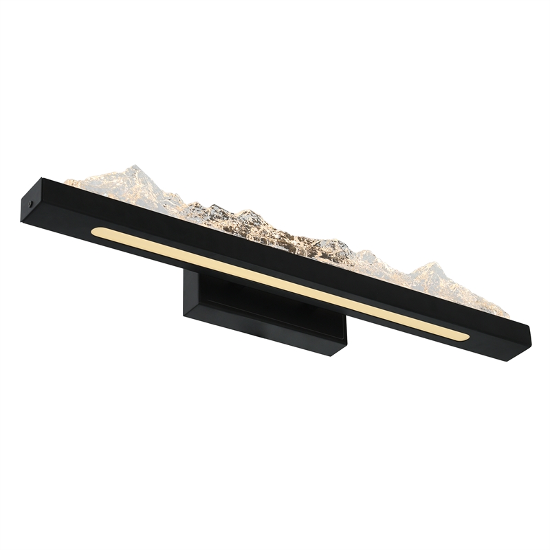 CWI Lighting Himalayas Integrated LED Black Vanity Light