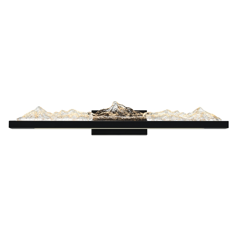 CWI Lighting Himalayas Integrated LED Black Vanity Light