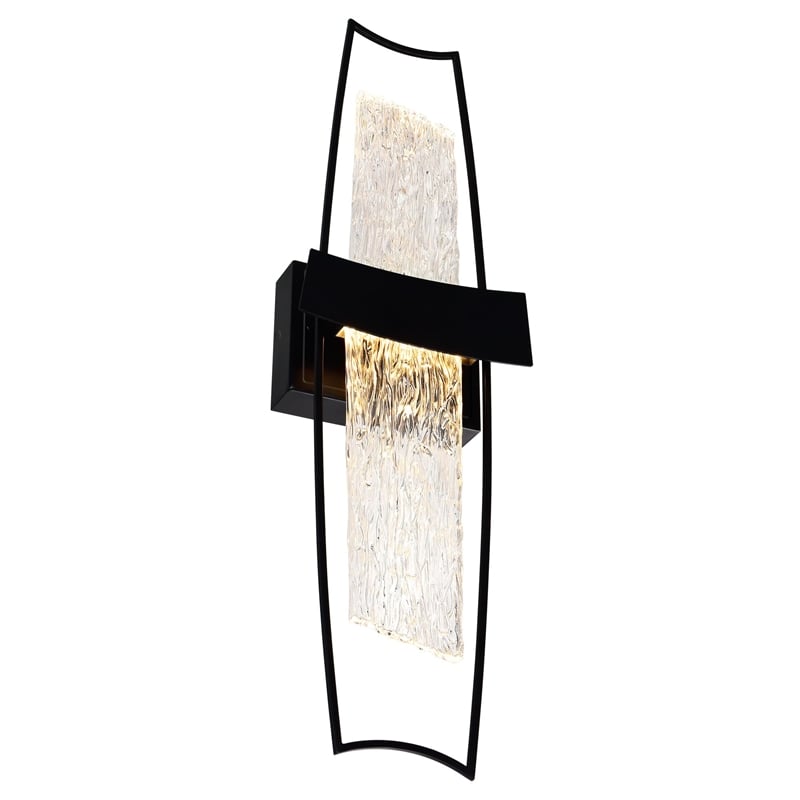 CWI Lighting Guadiana Integrated LED Black Wall Light