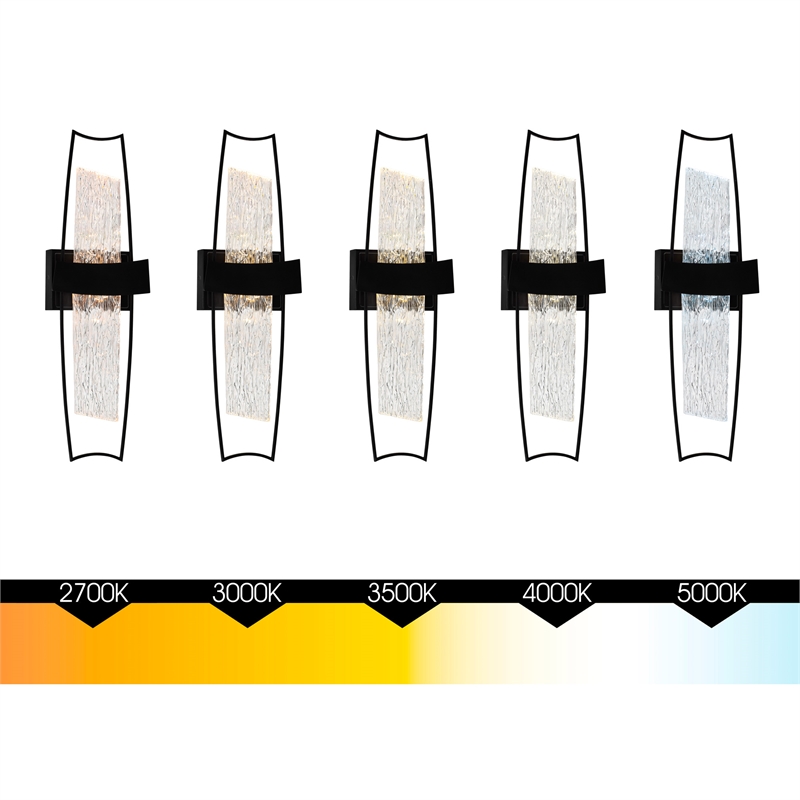 CWI Lighting Guadiana Integrated LED Black Wall Light