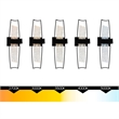 CWI Lighting Guadiana Integrated LED Black Wall Light