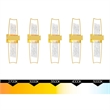 CWI Lighting Guadiana Integrated LED Satin Gold Wall Light