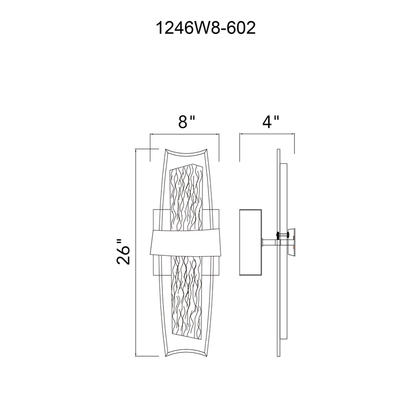 CWI Lighting Guadiana Integrated LED Satin Gold Wall Light