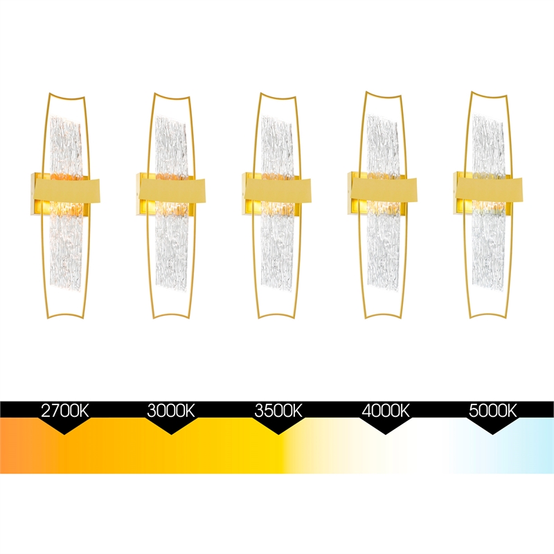 CWI Lighting Guadiana Integrated LED Satin Gold Wall Light