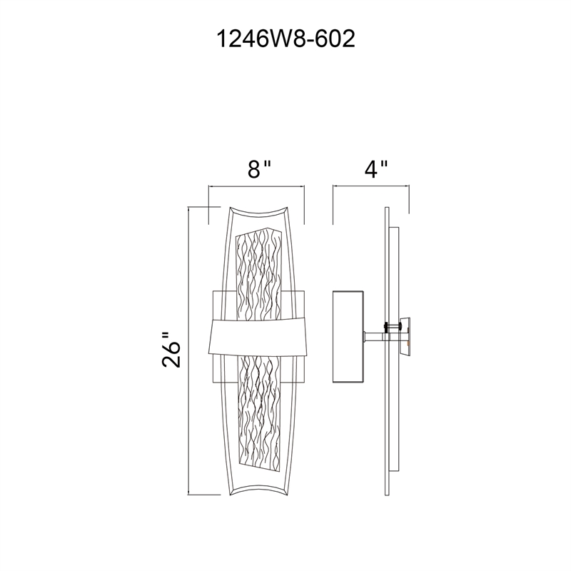 CWI Lighting Guadiana Integrated LED Satin Gold Wall Light