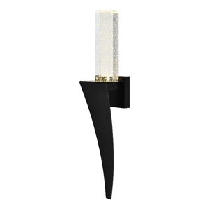 cwi lighting catania integrated led black wall light