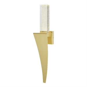 cwi lighting catania integrated led satin gold wall light