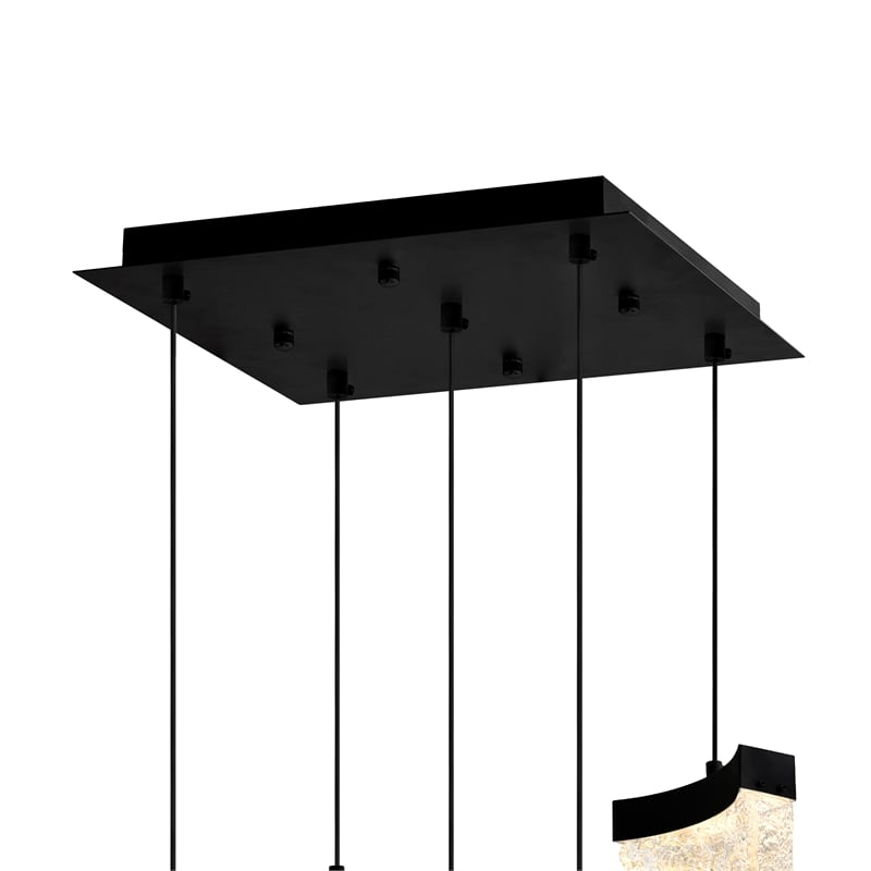 CWI Lighting Lava Integrated LED Black Mini Pendant