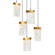 CWI Lighting Lava Integrated LED Brass Mini Pendant