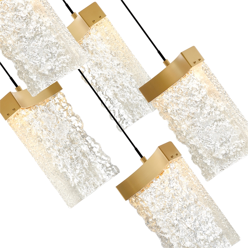 CWI Lighting Lava Integrated LED Brass Mini Pendant