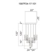 CWI Lighting Lava Integrated LED Black Chandelier
