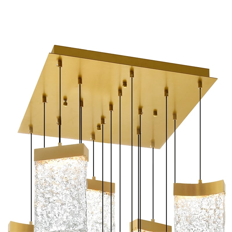 CWI Lighting Lava Integrated LED Brass Chandelier