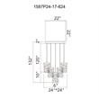 CWI Lighting Lava Integrated LED Brass Chandelier