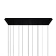 CWI Lighting Lava Integrated LED Black Chandelier