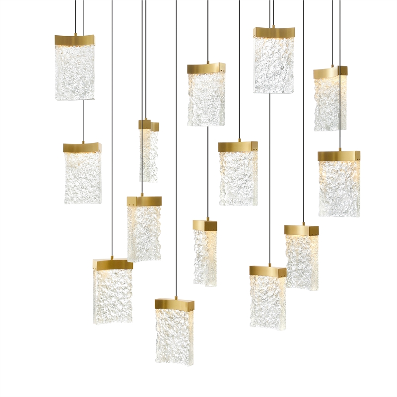CWI Lighting Lava Integrated LED Brass Chandelier