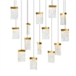 CWI Lighting Lava Integrated LED Brass Chandelier