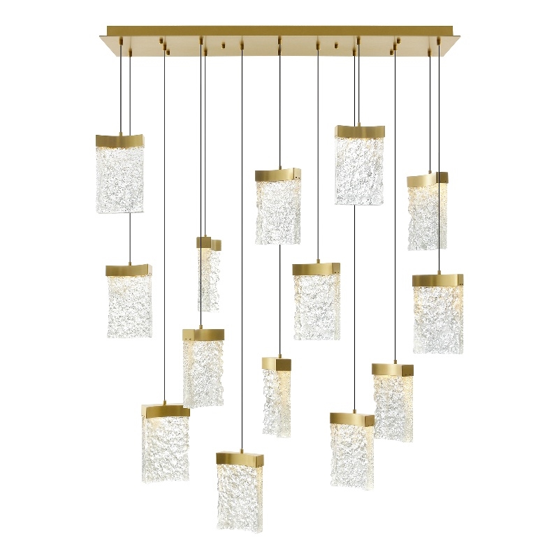 CWI Lighting Lava Integrated LED Brass Chandelier