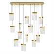 CWI Lighting Lava Integrated LED Brass Chandelier