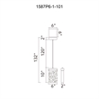 CWI Lighting Lava Integrated LED Black Mini Pendant