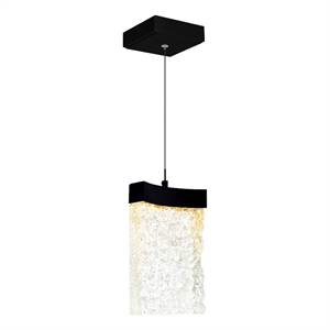 CWI Lighting Lava Integrated LED Black Mini Pendant