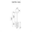 CWI Lighting Lava Integrated LED Brass Mini Pendant