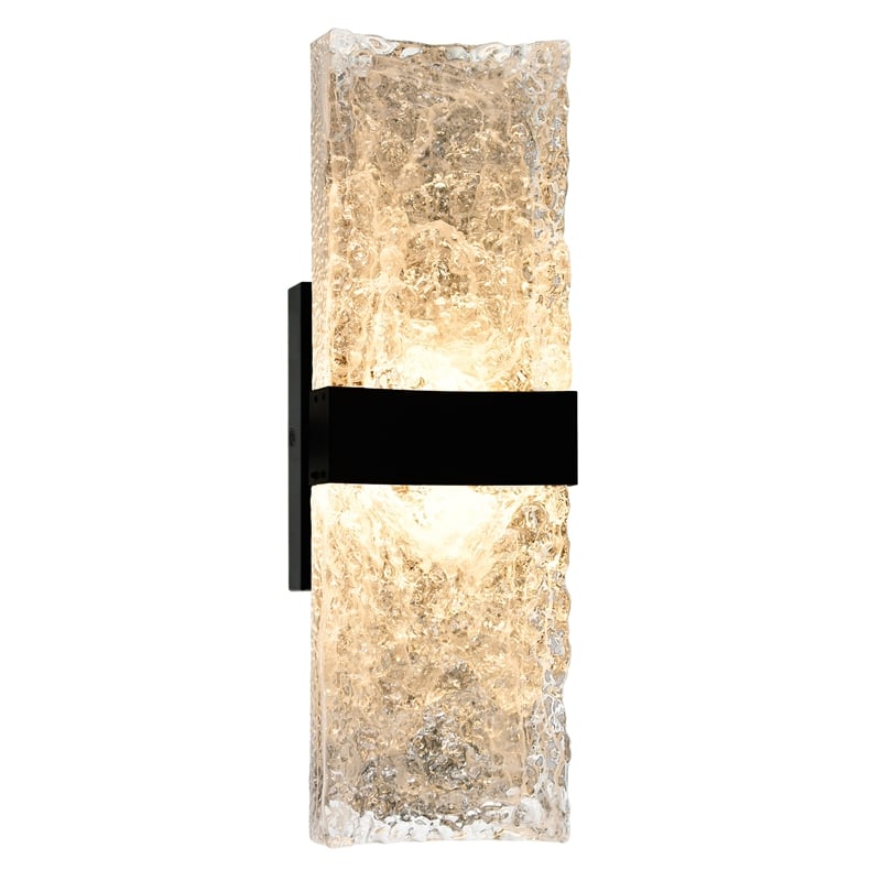 CWI Lighting Lava Integrated LED Black Wall Light
