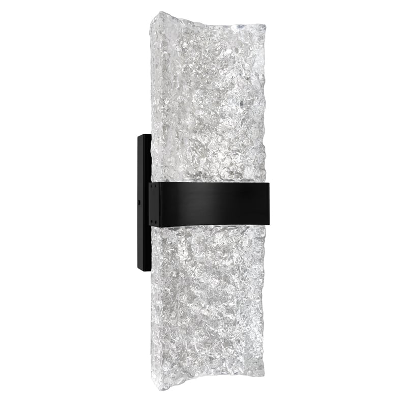 CWI Lighting Lava Integrated LED Black Wall Light