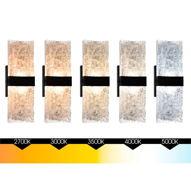 CWI Lighting Lava Integrated LED Black Wall Light