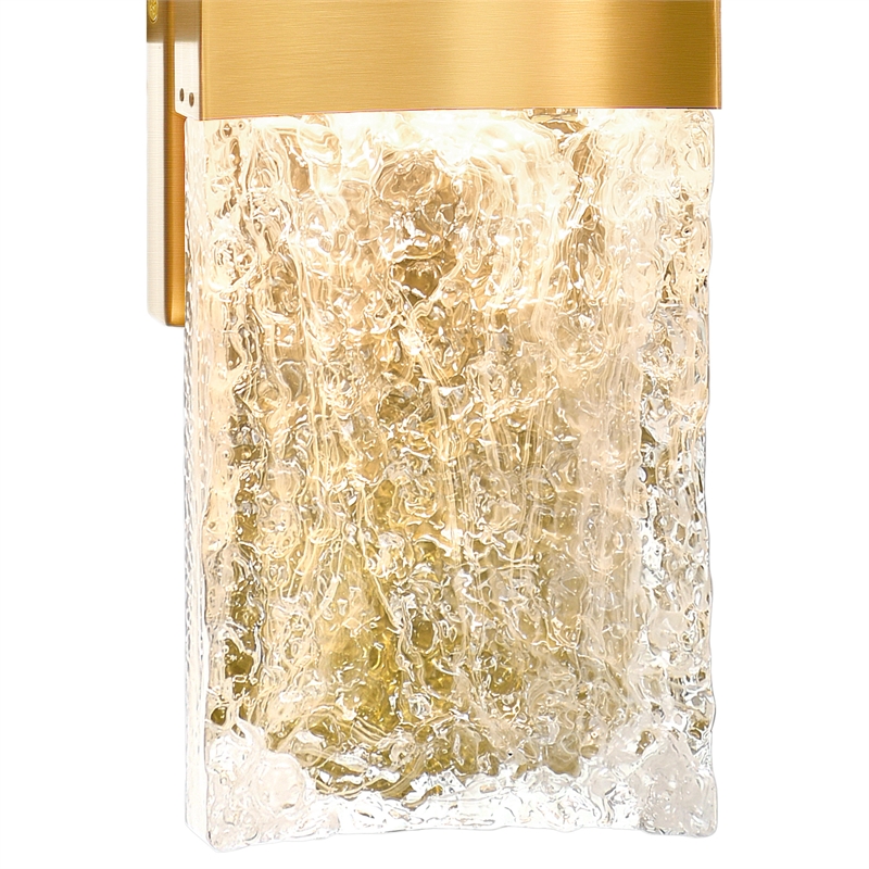 CWI Lighting Lava Integrated LED Brass Wall Light