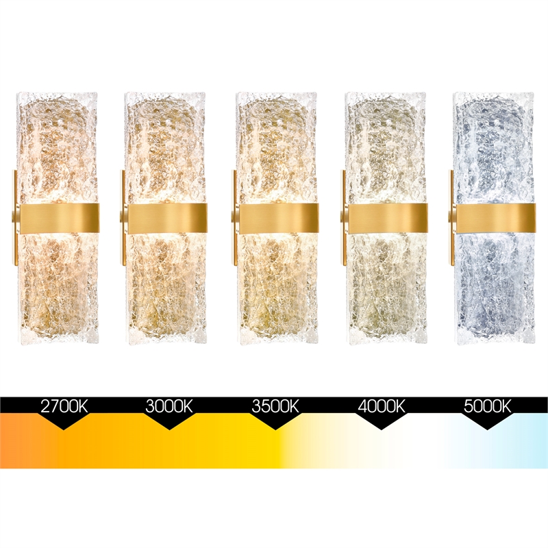 CWI Lighting Lava Integrated LED Brass Wall Light