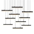 CWI Lighting Stagger Integrated LED Black Chandelier