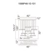 CWI Lighting Stagger Integrated LED Black Chandelier