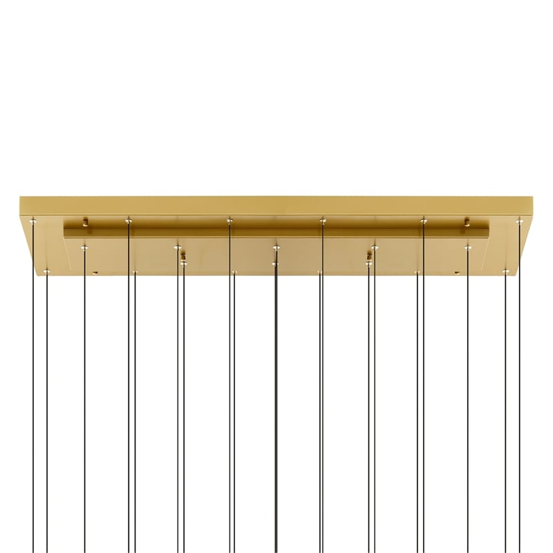 CWI Lighting Stagger Integrated LED Brass Chandelier