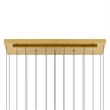 CWI Lighting Stagger Integrated LED Brass Chandelier