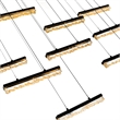 CWI Lighting Stagger Integrated LED Black Chandelier